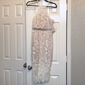 NWT midi lace dress with high neck